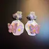 Blooming Olives Sueños Bohemios Mariposa Morada Pendientes Pendientes Joyería
