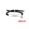 Pulseira Trançada de Corda Preta Estilo Europeu e Americano em Aço Inoxidável, Presente Comemorativo de Afeto Familiar e Encorajamento, Pulseira com Gravação em Aço Titânio