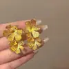 Brincos de Peixe Koi Sonhadores para Ano Novo, Boa Sorte, Alta Qualidade, Imitação de Calcedônia, para Mulheres - Luxo Leve, Estilo Único, Novo Estilo Chinês