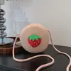 Bolsa Tejida Bolsa Pequeña Infantil para Niñas Bolso Cruzado para Teléfono Móvil Bolsa Tejida de Paja Primavera y Verano Viajes Zona Costera Billetera