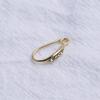 Colgador de oreja con circonita incrustada, gancho para la oreja, gancho para la oreja de cobre electrochapado en oro real de 18K, gancho para la oreja exquisito, accesorios semiacabados para manualidades DIY