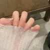 Parches de Manicura Hechos a Mano para Otoño e Invierno, Uñas Postizas, Uñas Largas, Blanqueamiento 10 Piezas de Uñas Portátiles Ojo de Gato de Cristal, Gama Alta