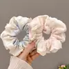 Diadema de Punto de Lana Rayada Estilo Coreano Simple Otoño Invierno Alta Gama Elegante Versátil Scrunchie Cuerda para el Cabello Accesorio para el Cabello