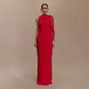 Vestido Novo Estilo Europeu e Americano Transfronteiriço 2026, Ombro a Ombro Sem Alças com Fio Brilhante e Laço de Glitter Fino, Vestido de Corte A Justo para Mulheres