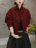 Elegante sobrecamisa de manga larga para mujer, nueva moda otoño 2026, elegante y estiliza la figura, top versátil y de alta gama