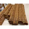 Cortina de Palha Carbonizada Retrô Cortina de Bambu Persiana Rolo Cortina de Grama Decoração Guarda-sol Divisória Cortinas de Chão a Teto para Varanda Grama Trançada Fixa,