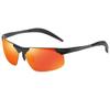 Gafas de sol polarizadas para hombre, de metal, con montura media, para conducir, deportes al aire libre, ciclismo, conducción, de aluminio y magnesio, 8177