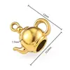 Pingente Simples de Aço Inoxidável Árvore de Natal Bule Ornamento 3D Brinco Colar DIY Acessórios de Joias Artesanais de Aço Titânio