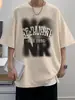 Camiseta de Algodón Puro para Hombre de Manga Corta Estilo High Street Americano 2026 Nueva Tendencia Estilo Hong Kong Holgada Casual Versátil Ropa para Hombre