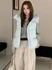 Colete Acolchoado com Capuz 90% Penugem de Pato Branco Dongdaemun Coreano para Mulheres, Roupa Externa, Estilo Oversized Outono e Inverno 2026, Jaqueta Colete que Valoriza a Silhueta