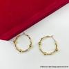 Estilo leve e luxuoso, textura de metal banhado a ouro e cobre, design de bola pequena, brinco de alta qualidade, personalidade irregular, brincos para combinar