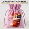 Bolsas de Veludo Personalizadas de Natal com Logos de Desenhos Animais Impressos Digitalmente Coloridos, Sacos para Embalagem de Presente de Natal, Sacos de Veludo com Cordão para Doces