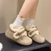 Nuevos y versátiles zapatos de algodón estilo Birkenstock de 5 cm, engrosados y forrados de felpa para mayor calidez, con una plantilla oculta para aumentar la altura, zapatos de invierno cálidos y mullidos para mujer, 2026