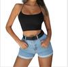 2020 nova AliExpress sexy fashion estampada camiseta cor sólida sem costas camiseta personalizada manga curta roupas para mulheres