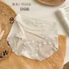 42.5-62.5kg Niñas Seda de Hielo BS Estampado de Moda Ligero Sensación de Piel Desnuda Ribete de Encaje Bragas para Mujer 9964 Verano