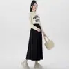 Falda de maternidad para otoño de 2026, modelo nuevo sin soporte para el vientre, falda de línea A, estilo primavera y otoño, falda larga ajustable para mujeres petite