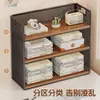 Estante de mesa, organizador de arquivos vertical de vários níveis, prateleira de armazenamento por assunto, armário de armazenamento de livros para mesa de estudante