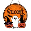 Decoración para Colgar en Puerta de Madera Popular de Halloween Transfronteriza Placa para Fiesta Hogar Vacaciones Decoración de Pared Artesanías
