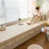 Esterilla Estilo Crema para Ventana Saliente, Esterilla de Algodón Antideslizante Universal para Todas las Estaciones, Cojín Nuevo Personalizado 2025 para Balcón