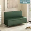 Banqueta de lujo para cambiarse los zapatos con almacenamiento, respaldo de cuero resistente a los arañazos de gato, banco tipo sofá, banco al pie de la cama, banco de almacenamiento para tiendas de ropa y zapatos, banco largo para descansar