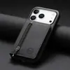 Adequado para Suporte de Celular Iphone17, Porta Cartão AirTag, Fechamento Magnético 16Promax, Capa Protetora Apple 18Pro