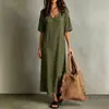 Vestido de Mujer Casual Bohemio Holgado Estilo Algodón y Lino Versátil Caída Adelgazante Transfronterizo Europeo y Americano Amazon 2026