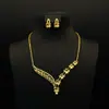 Collar con Colgante de Espiga de Trigo Chapado en Cobre Oro de 24 Quilates Transfronterizo Oriente Medio Juego de Pendientes Traje Joyería de Novia Europea y Americana Dubái Boda