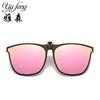 Gafas de Sol de Estilo Caliente 2024 Montura Grande Clip-On Gafas para Miopía Clip-On Polarizado Barra Metálica Clip-On Abatible Gafas de Sol Clip-On para Hombres y Mujeres