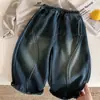 Pantalones Vaqueros para Niños Bangcheng 2026 Invierno Nuevo Estilo Patchwork Infantil Más Terciopelo Pantalones Casuales Pantalones Versátiles para Bebé Dropshipping