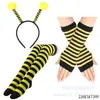 Disfraz de Abeja para Fiesta de Halloween Alas Accesorios Ropa de Abeja Disfraz Set de Diadema y Gafas de Abeja