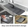 Cojín de Diatomeas Transfronterizo Mat de Grifo de Cuero PU Desechable Mat de Secado para Cocina Mat Drenante para Lavabo de Baño Posavasos