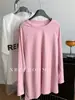 Camiseta Casual Versátil Suave Agradable al Tacto Cuello Redondo Manga Larga para Mujer con Corte Relajado Mangas Raglán Color Sólido Protección Solar Top Primavera/Verano 2026
