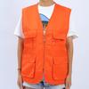 Multi-bolso ao ar livre colete atividade voluntária colete equipe uniforme impresso LOGO publicidade equipe construção de equipe colete