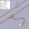Cadena Lisa de Plata de Ley S925 Joyería de Plata Collar de Gama Alta para Mujer Cadena de Cruz Cadena de Caja Cadena de Hueso de Serpiente Cadena Dorada de Moda
