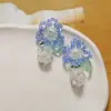Estilo Mori bola de flor de perla pequeña fresca bola diy horquilla tejida a mano con cuentas accesorios para el cabello pendientes material para mujer venta al por mayor