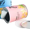 Latas de Papel para Papas Fritas de Snack, Latas de Papel Compuesto de Grado Alimenticio para Camarones y Arroz Crujiente, Resistentes a la Humedad y al Calor, de Fácil Apertura con Papel de Aluminio, Personalizadas