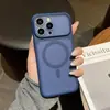 Funda Magnética con Textura de Piel de Poros Finos Adecuada para Funda de Teléfono Apple 17 Pro Max iPhone 16 Cubierta Protectora Transparente Venta al por Mayor 13