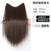 Peça de Extensão de Cabelo de Peça Única Ultra Leve e Fina para Aumento de Volume, Peça de Extensão de Cabelo Longo Liso Preto Fofo Invisível, Fibra de Alta Temperatura