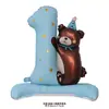Globo de Oso de Pie Nuevo Transfronterizo para Fiesta de Cumpleaños de Bebé Niño y Niña de 1 Año Navidad