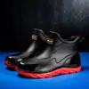 Novas Botas de Cano Curto Impermeáveis de Moda Masculina Pesca Reservatório Adulto Trabalho Botas de Chuva Botas de Chuva Verão Exterior Espessadas Atacado