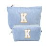 Bolsa de Hombro de Pana con Letras Transfronteriza de Amazon, Bolsa Bordada de Toalla, Bolsa de Almacenamiento para Neceser, Material de Pana
