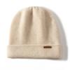 Gorro de cachemir 100% puro de primera línea para hombres y mujeres con doble capa gruesa de punto para otoño e invierno, gorro de punto cruzado, venta al por mayor transfronteriza
