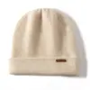 Gorro Grueso de Cachemir para Otoño e Invierno para Mujer, Gorro Cálido de Punto Trenzado, Gorro de Moda Versátil para Protección de Orejas Postparto, Gorro para Clima Frío para Hombre