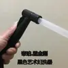 Interruptor de botón de acero inoxidable alta presión antioxidante para mujer lavadora manos libres alto flujo pistola rociadora para inodoro