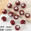 Cuentas sueltas acrílicas color rojo cereza, cuentas con forma de lazo de corazón, cadenas para teléfono hechas a mano, accesorios para el cabello para niños, accesorios para DIY