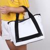 Bolsa de Lona Moderna, Simples e Versátil, Estilo Coreano Multifuncional Grande Capacidade Bolsa de Mão com Letras