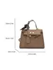 Bolsa Nueva Estilo 2025 Senmeng Texturizada Patrón Lichi Hombro Cuadrada Pequeña Bolsa de Mujer Verano Portátil Bolso Kelly Bolso Mensajero