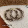 Pendientes de Aro de Felpa Retro con Estampado de Leopardo Maillard para Mujer, Pendientes Populares de Lujo Ligero de Nicho para Otoño e Invierno