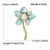 Broche de Loto con Goteo de Aceite y Perlas con Diamantes, Estilo Nuevo, Accesorios de Plantas y Flores, Pin Elegante para Abrigo de Mujer: Br4164