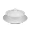 Juego de 3 Tazas Cerámicas Altas Tipo Nido de Pájaro para Cocina de Hotel al por Mayor Taza Cerámica con Plato Inferior Taza Ala de Pescado
